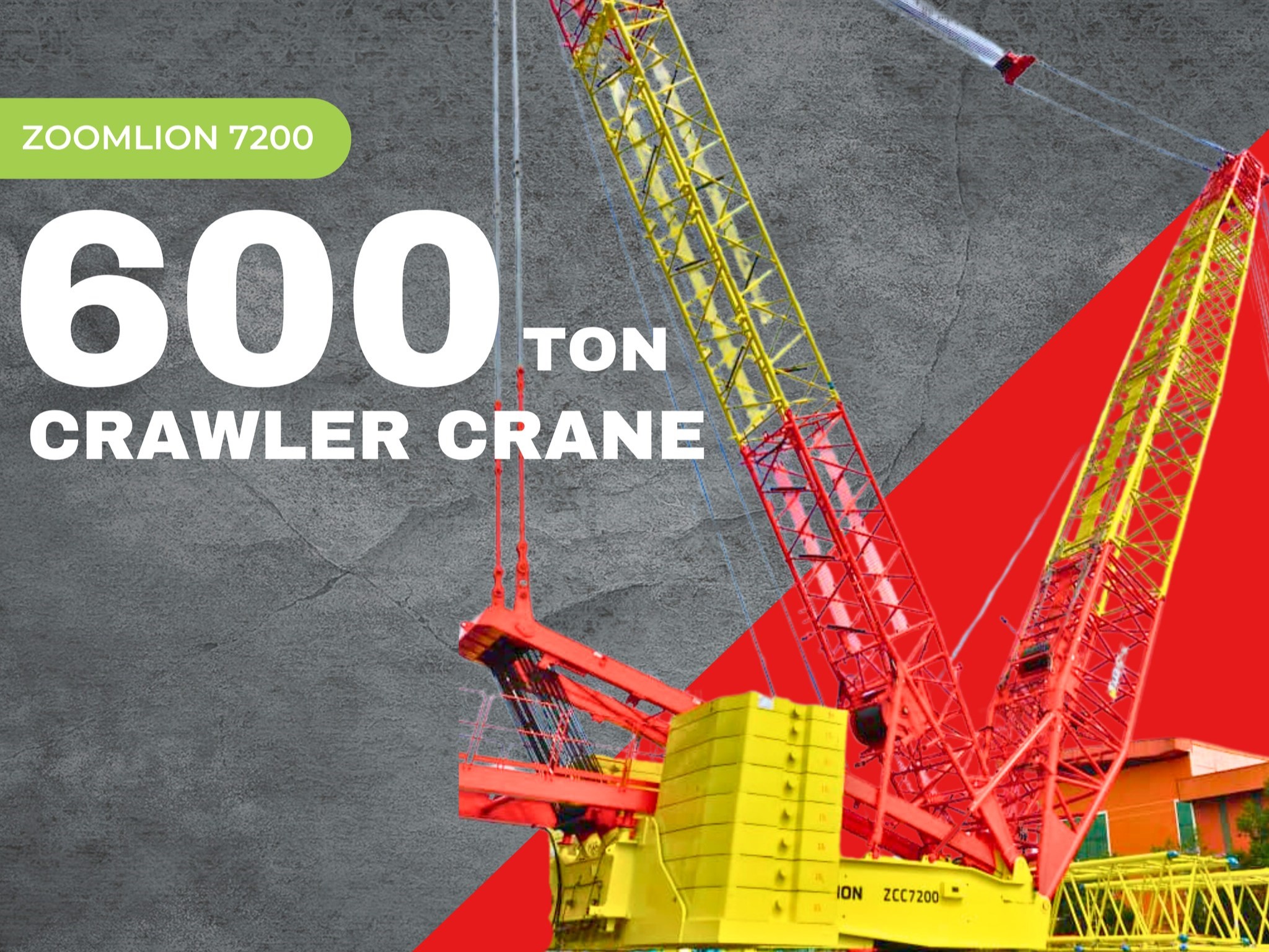 Zoomlion 7200 600-Ton Crawler Crane