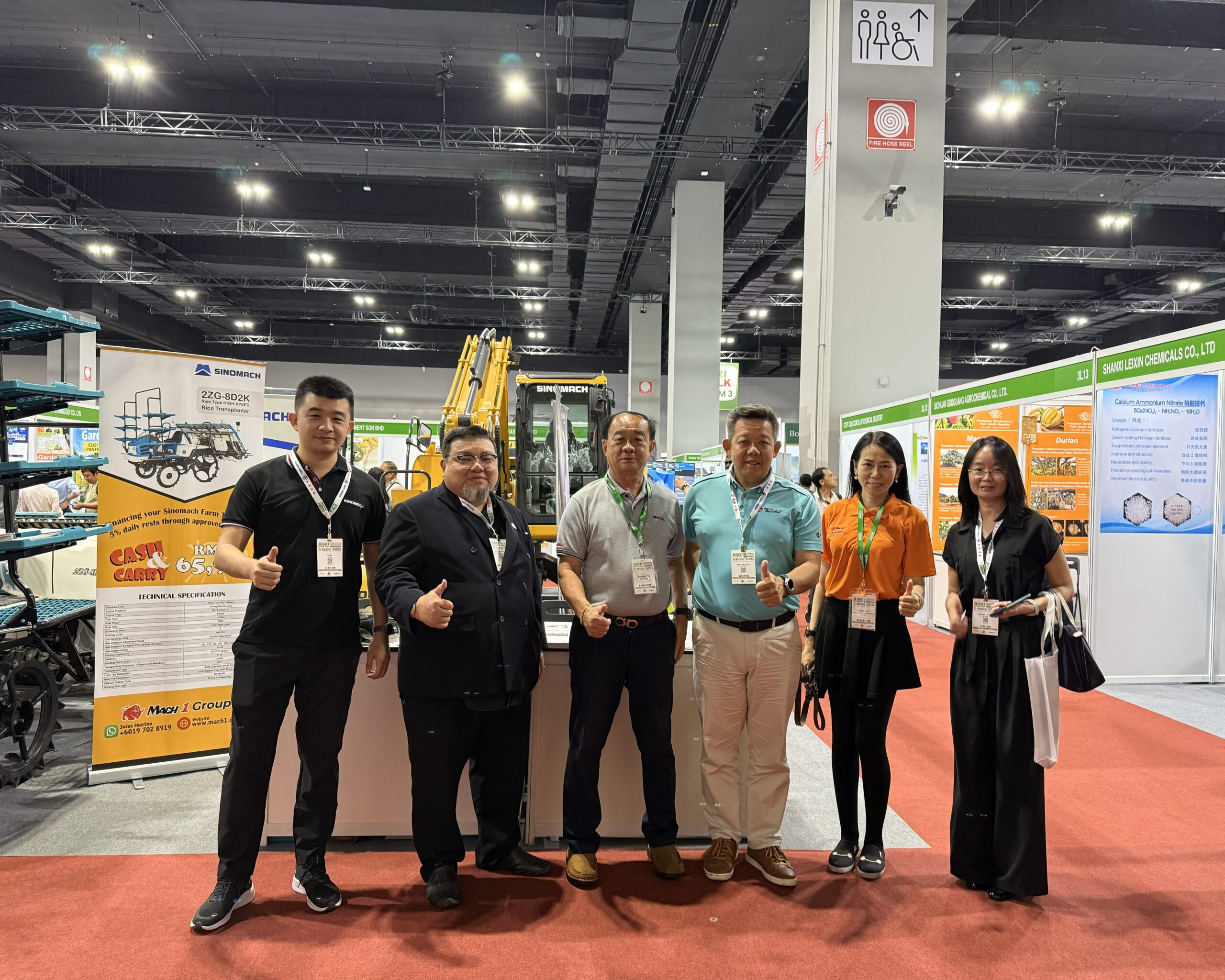 Mach 1 Group’s exhibition at MITEC Kuala Lumpur featuring the NMF504 Agriculture Tractor