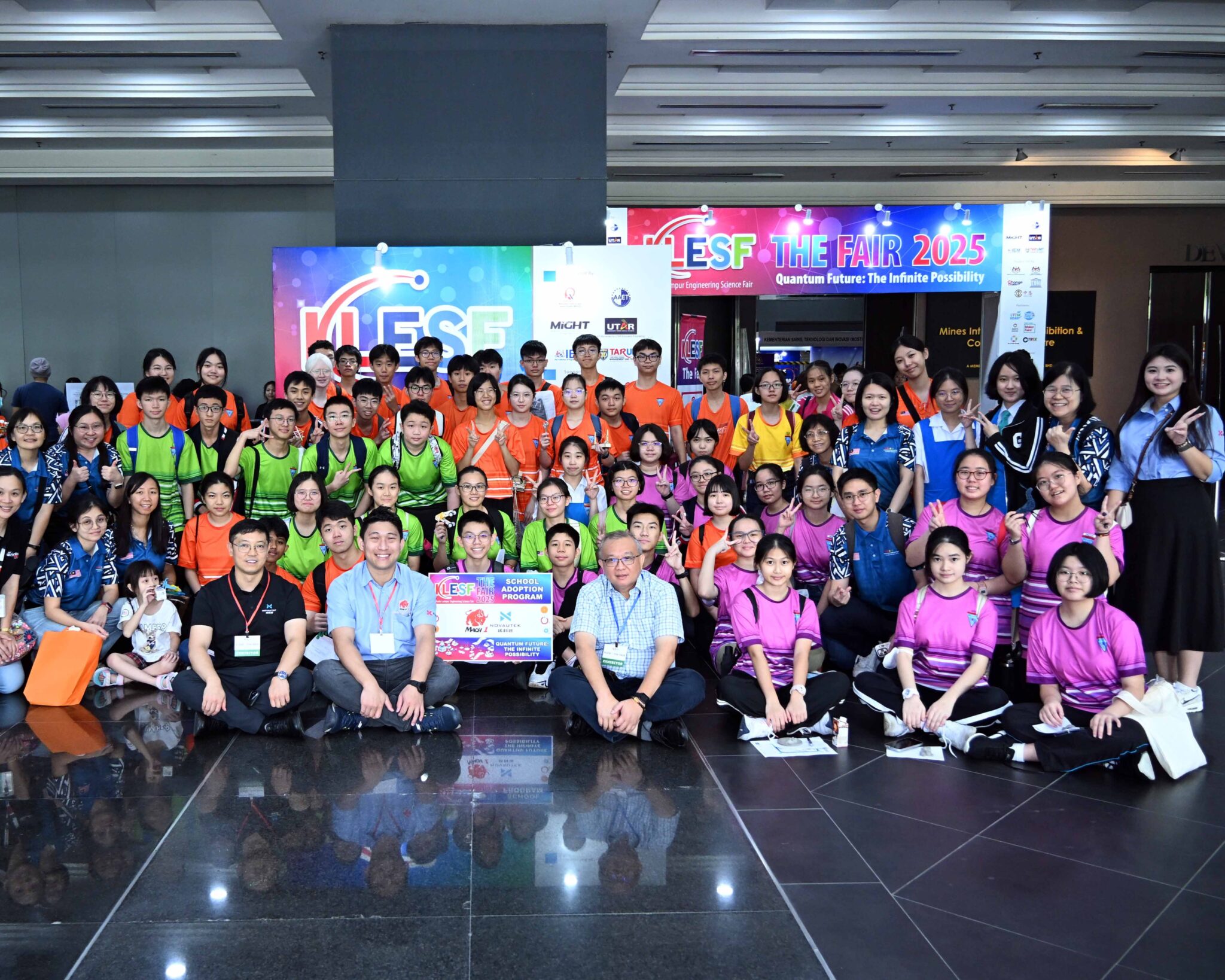 Group photo with sponsored students at KLESF 2025