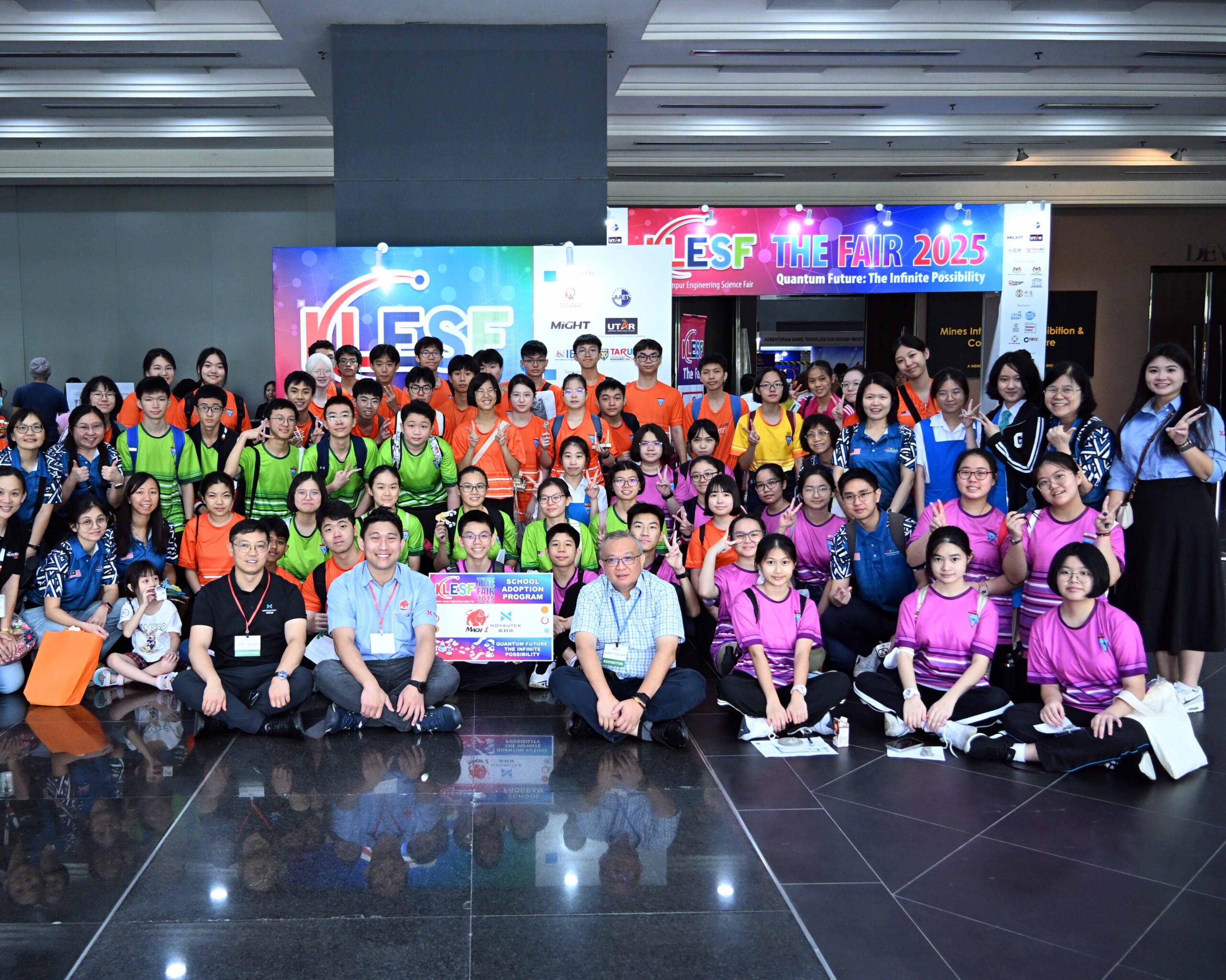 Group photo with sponsored students at KLESF 2025